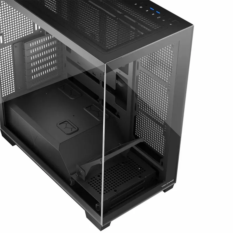 PC korpusas MODECOM Volcano Stellar NF ATX midi tower, grūdintas stiklas, juoda, palaiko ATX/micro ATX, GPU iki 420 mm, CPU aušintuvas 175 mm