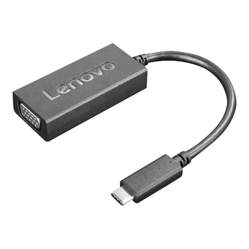 Lenovo 4X90M42956 vaizdo kabelio adapteris VGA (D-Sub) USB Type-C juodas