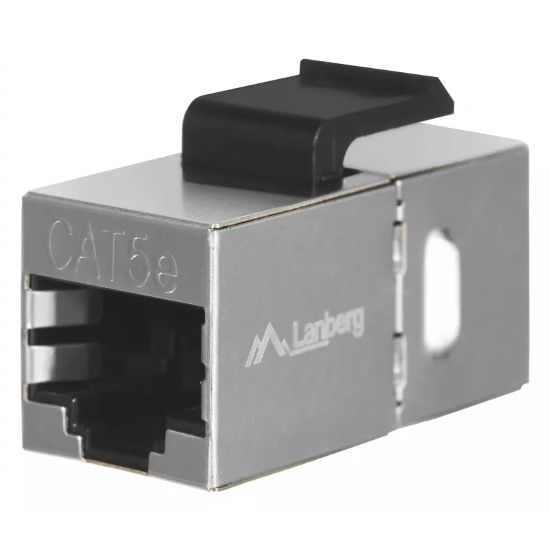 Keystone modulis LANBERG KSF5-3000 — Cat5e F/UTP plokščiam kabeliui, RJ-45 lizdas, juoda