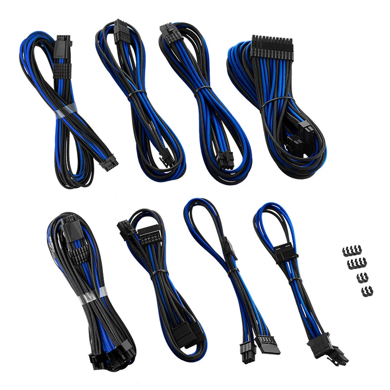 CableMod RT-Series PRO ModMesh 12VHPWR Dual kabelis Kit for ASUS/Seasonic - juoda/mėlyna