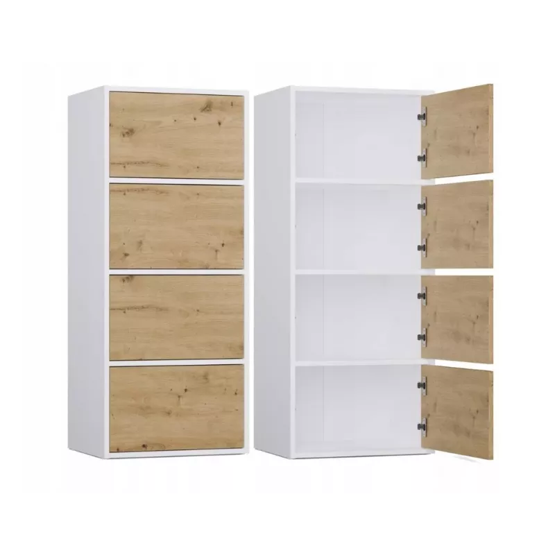 ALMA komoda baltas/artisan ąžuolas