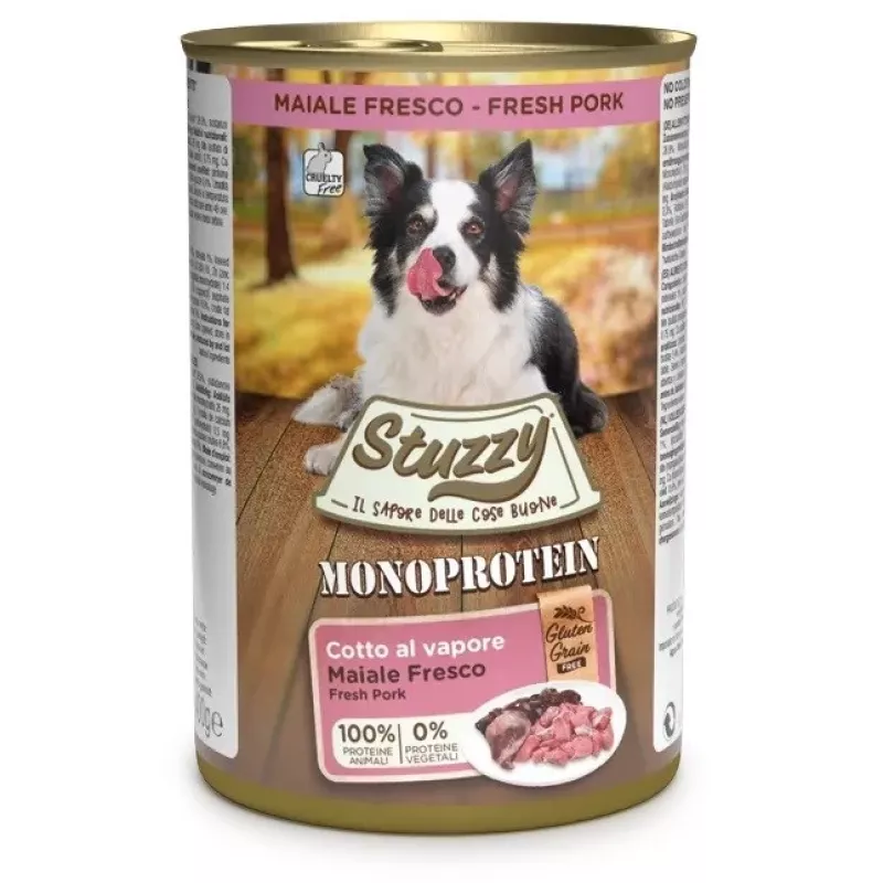 STUZZY Monoprotein Pork - drėgnas šunų maistas - 400 g