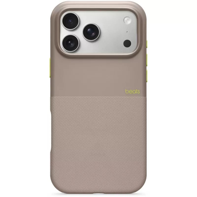 Tvirtas dėklas Apple Beats iPhone 17 Pro Max MagSafe kameros valdymas pilkas