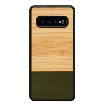 Smartphone dėklas man and wood, skirtas Galaxy S10 — bambuko miškas juodas