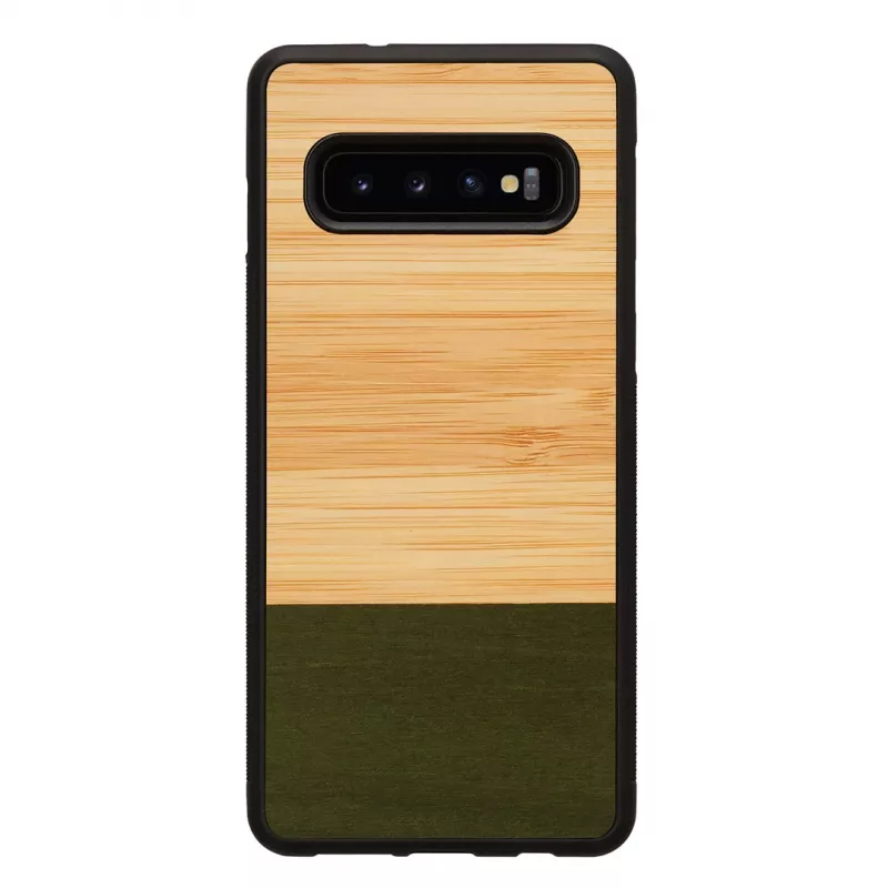Smartphone dėklas man and wood, skirtas Galaxy S10 — bambuko miškas juodas