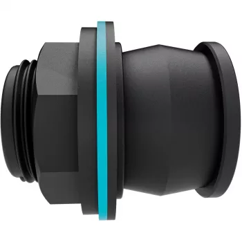 talpyklos jungtis Push IN, G 1 ir G 3/4 (juoda, sienelės storiui 2–10 mm)
