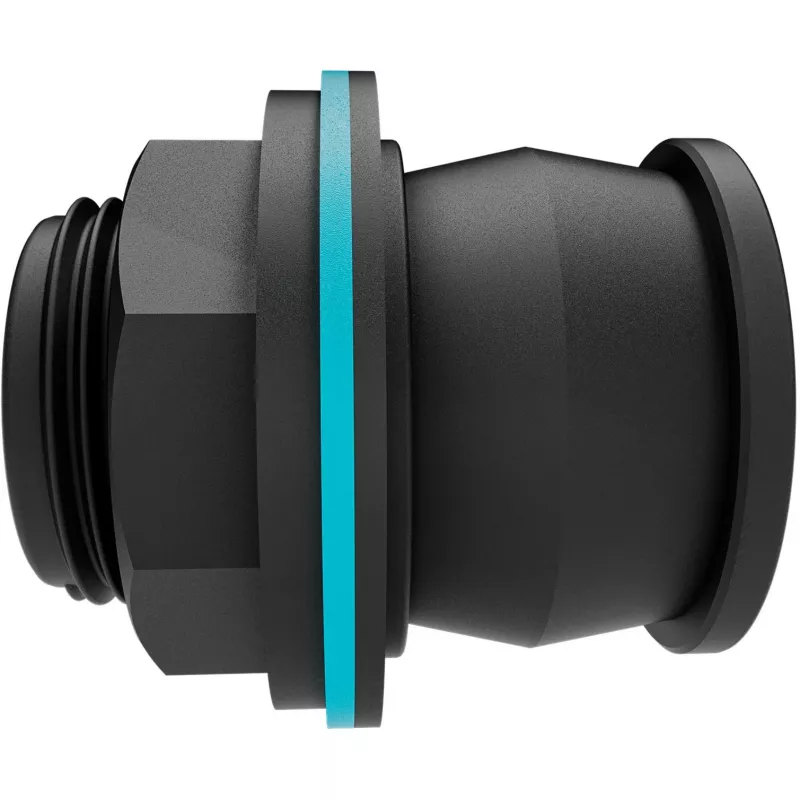 talpyklos jungtis Push IN, G 1 ir G 3/4 (juoda, sienelės storiui 2–10 mm)