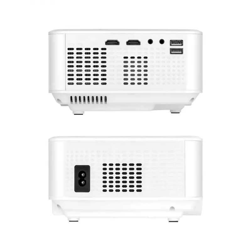 Standartinio nuotolio projektorius kruger & matz V-LED20 FullHD 1080p 1920×1080, LED, 1,4:1 projekcija, 15–150 colių ekranas, Bluetooth, 3 W garsiakalbis
