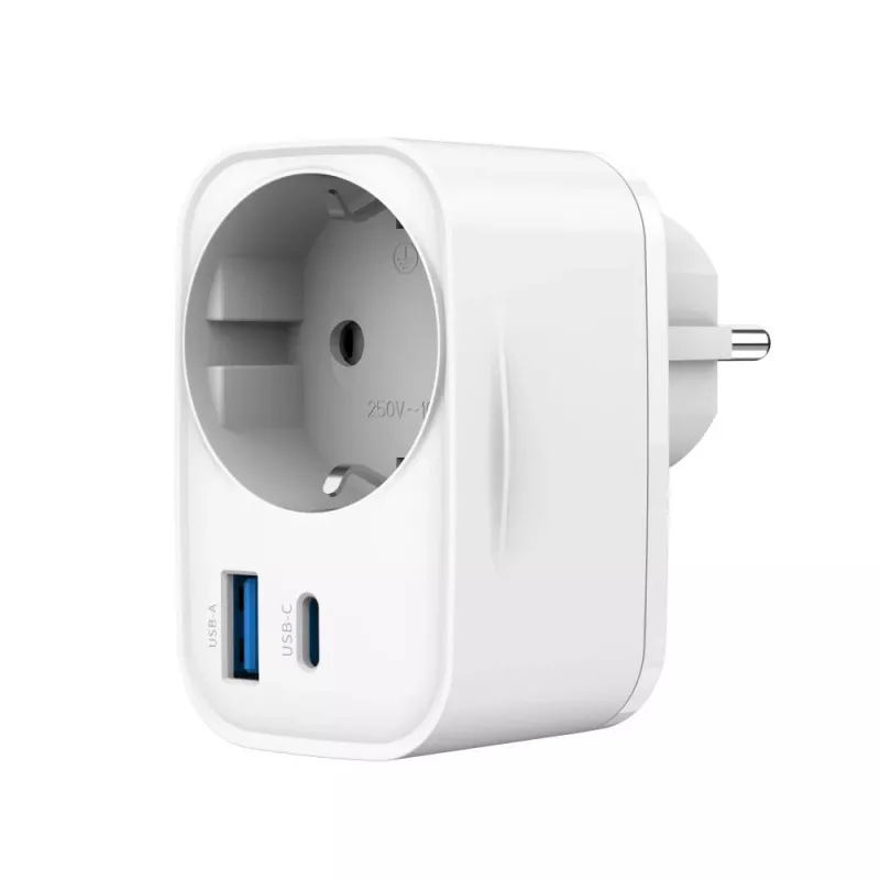 UNIVERSALUS USB ĮKROVIKLIS 20W BALTAS/2P AC TA-ACPDQC20-01-W GEMBIRD
