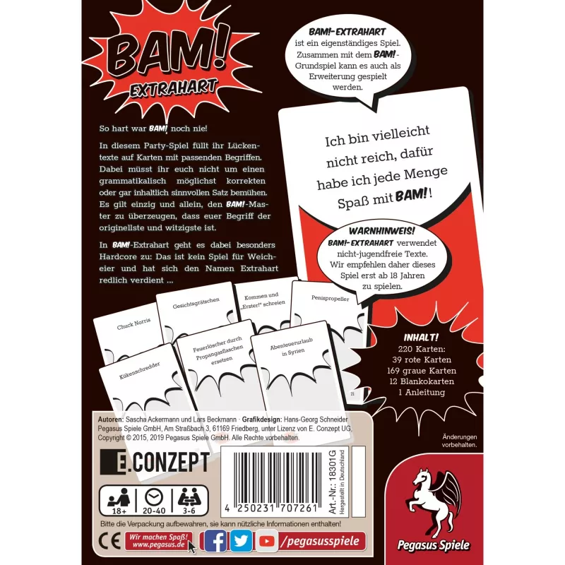 Bam Extrahart Family Game