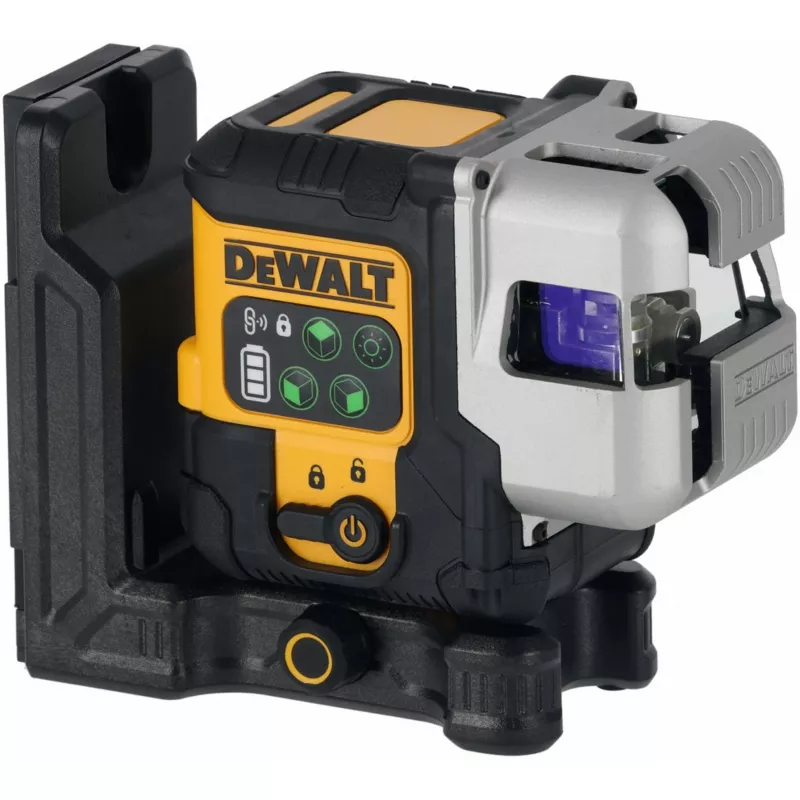Belaidis daugialinijis lazeris DeWalt DCLE14301GB 3×180° kryžminių linijų, 18 V, žalios linijos, integruota Powerstack Li-Ion baterija