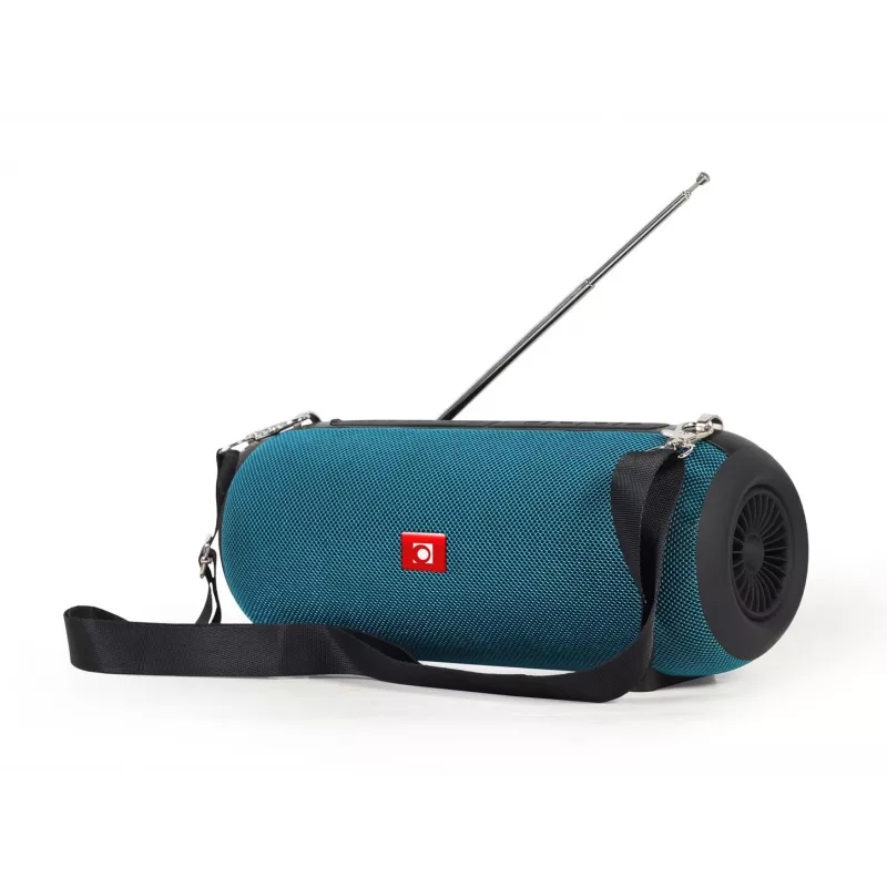 Stereo nešiojama kolonėlė GEMBIRD SPK-BT-17-G — Bluetooth 5.1, 5 W RMS, 1200 mAh, MicroSD, FM, AUX