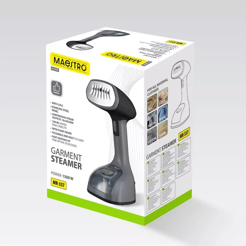 Drabužių garintuvas Maestro MR-357 1500W — rankinis drabužių garintuvas