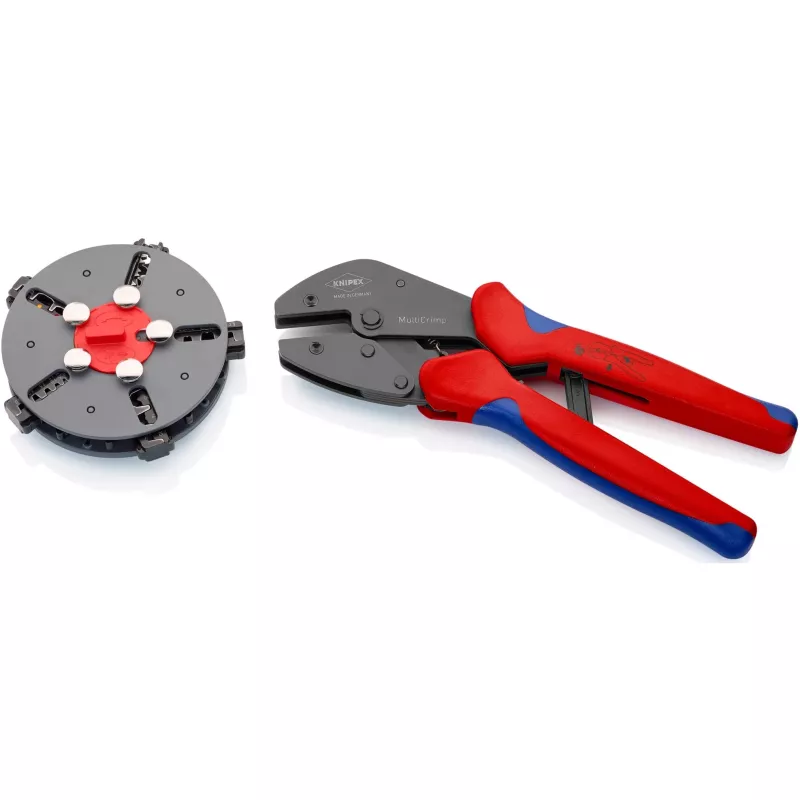 Knipex 97 33 02 kabelių užspaudimo įrankis Užspaudimo įrankis Mėlyna, Raudona