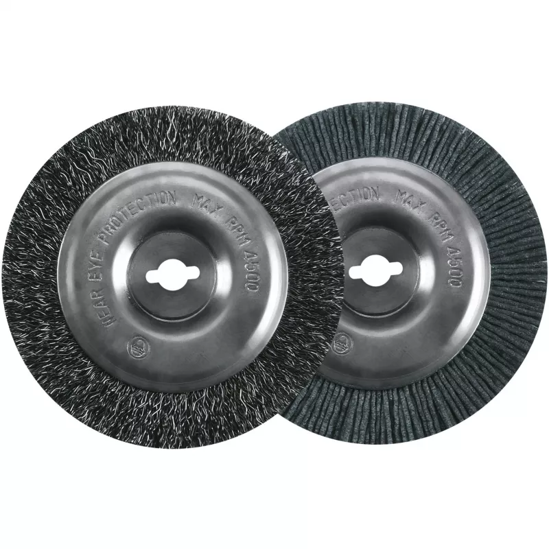 Šveitimo šepetys Einhell 3424115 nailoninis plieno pilkos spalvos apvalios formos 2 vnt.