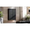 Spintelė Cama Meble PALAZZO BIS 100x39x166 matinė juoda, ant grindų statoma prie sienos