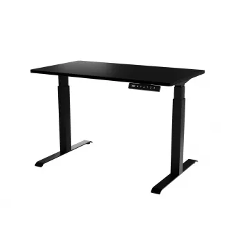Stalas cama meble MOON elektrinis reguliuojamo aukščio tiesus stalas 1210×670 mm juodas