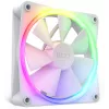 NZXT korpuso ventiliatorius F120 RGB 120 mm baltos spalvos, 4 kontaktų, 1800 RPM, 50,18 CFM, 18 šviesos diodų