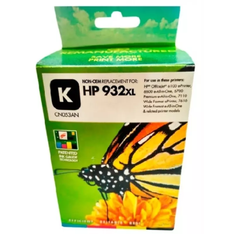 Suderinama kasetė Static-Control Hewlett-Packard 932XL CN053AE 100 ml juoda
