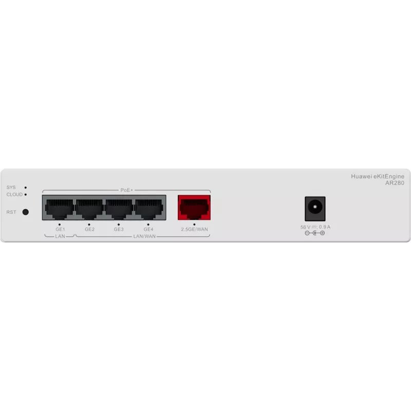 Huawei AR280 Gbit PoE maršruto parinktuvas (1) 2.5G PoE+, (4) Gbit PoE+, 41W