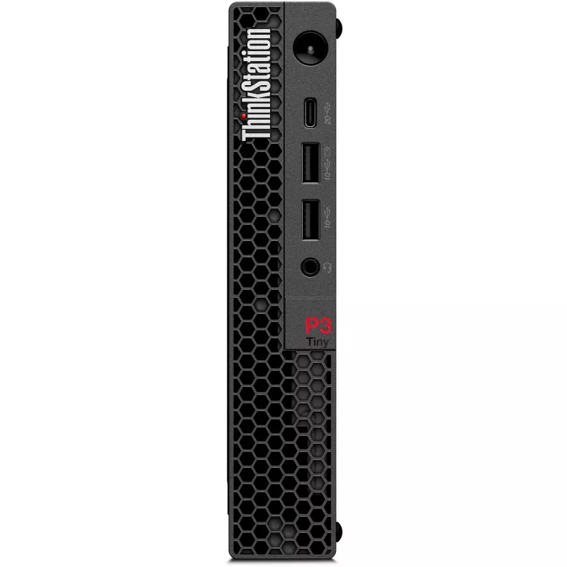 Mini PC Workstation Lenovo ThinkStation P3 Tiny Gen 2 — Intel Core Ultra 7 265, 32 GB DDR5, 1 TB SSD, NVIDIA RTX A400, Windows 11 Pro, juoda