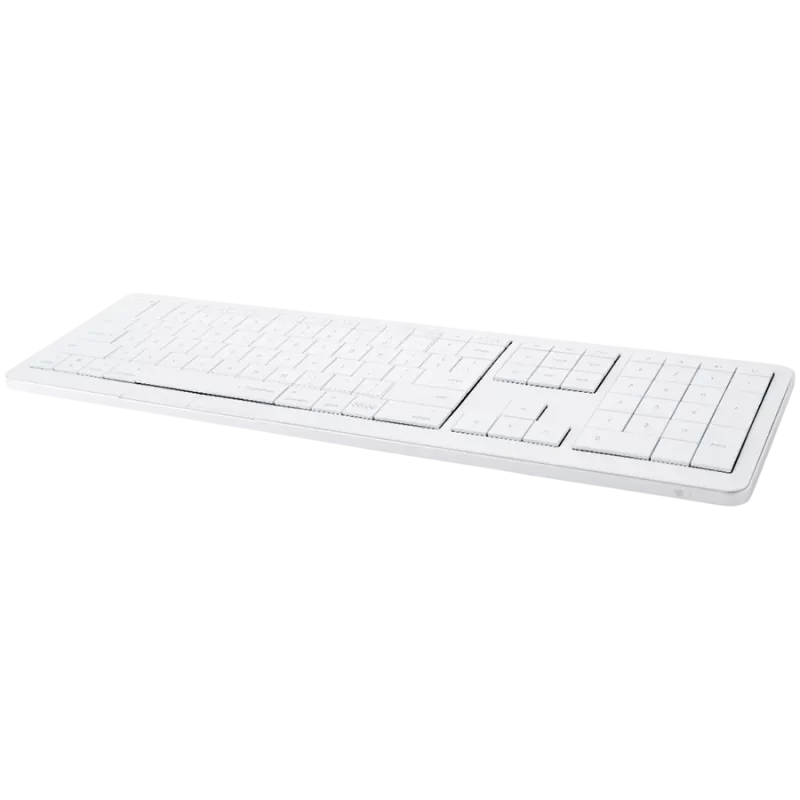 Belaidė klaviatūra CLEVETURA CLVX 1 Touch-On-Keys AI — ANSI US Mac išdėstymas, žirkliniai jungikliai, aliuminio korpusas, interaktyvus RGB