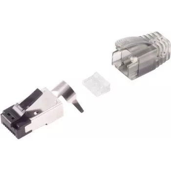 ShiverPeaks RJ-45 laido jungtis, juoda/sidabrinė, S/CONN 08-02050, kištukas
