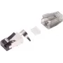 ShiverPeaks RJ-45 laido jungtis, juoda/sidabrinė, S/CONN 08-02050, kištukas