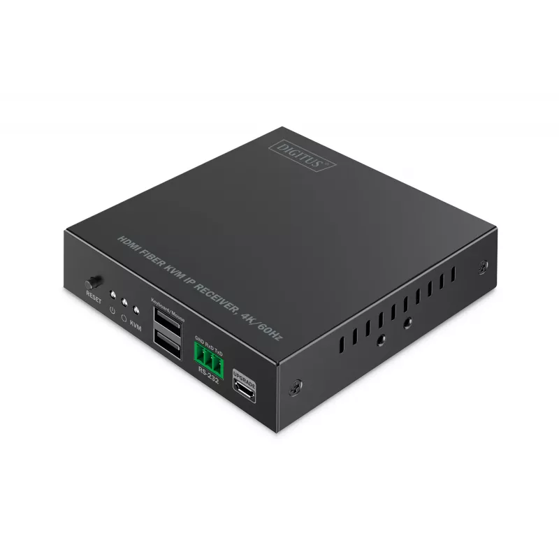 Imtuvas Digitus HDMI Fiber KVM IP Receiver 4K/60Hz Wired USB