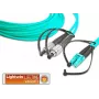 Lightwin LDP-50 FC-LC 2.0 OM3 šviesolaidinis kabelis 2 m LSOH 2x FC 2x LC turkio spalvos (LDP-50 FC-LC 2.0 OM3)