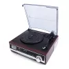 Garso patefonas Camry CR 1168 — juodas su medžio apdaila, 33/45 RPM, įmontuoti garsiakalbiai, RCA išvestis