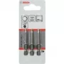 Atsuktuvo antgalių rinkinys Bosch 3 vnt. ypač kietas, šešiabriaunis 3 mm, 49 mm ilgis, 1/4 colio kotas