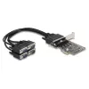 DeLOCK 66324 vidinis RS-232 VGA adapteris PCIe moteriškas juodas