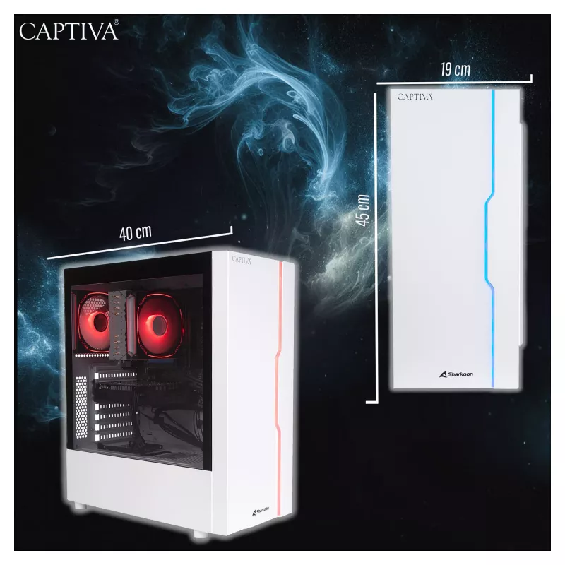 Kompiuteris Captiva CAPTIVA PC Advanced Gaming R92-912 Ryzen 7 5700X 32GB SSD 1TB RTX5060 8GB Windows 11 Home 64-bit