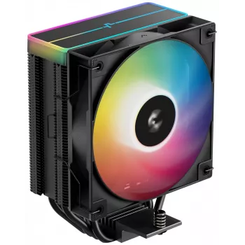 Ventiliatorius DeepCool AG400 BK ARGB V2 120 mm Juoda — 120 mm hidraulinio guolio procesoriaus aušintuvo ventiliatorius, kelių lizdų palaikymas