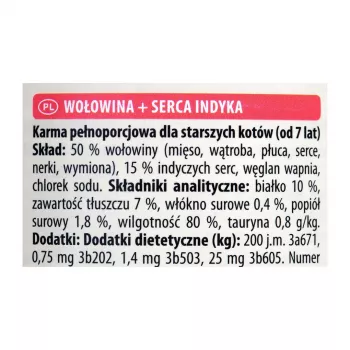 ANIMONDA Carny Senior jautiena ir kalakutienos širdys – drėgnas kačių maistas – 400 g