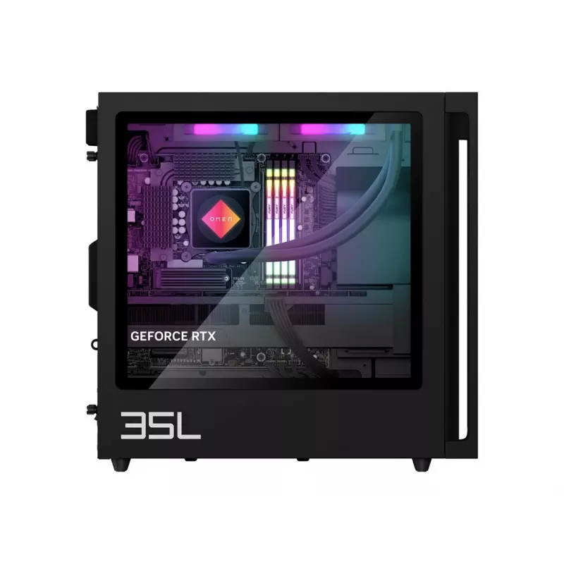 HP OMEN 35L žaidimų stalinis kompiuteris GT16-0008ny AMD Ryzen 7 8700G 16GB 1TB RTX 4070 Super 12GB juodas su juodu stikliniu priekiniu skydeliu W11H