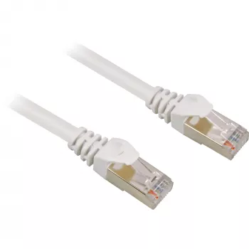 komutacinis kabelis RJ45 kištukas > RJ45 kištukas CAT.6 S/FTP (Baltas, 1,5 metro)