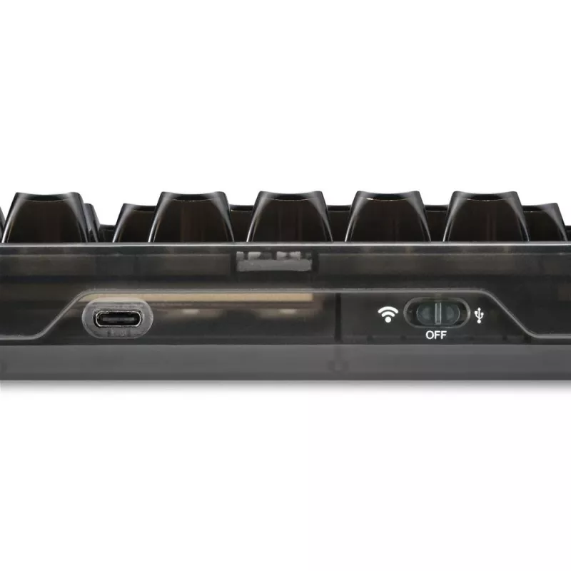Mechaninė žaidimų klaviatūra Sharkoon Crystal Shark Juoda DE su RGB apšvietimu