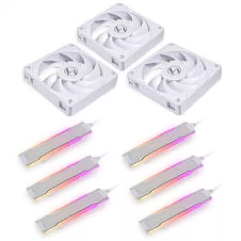 Lian Li UNI FAN P28 120 mm ARGB korpuso ventiliatoriai, 3 vnt. rinkinys, balti