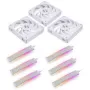 Lian Li UNI FAN P28 120 mm ARGB korpuso ventiliatoriai, 3 vnt. rinkinys, balti