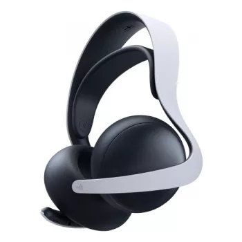 Sony PULSE Elite ausinės, laidinės ir belaidės, ant galvos, žaidimams, Bluetooth, įkrovimo stovas, juodos, baltos