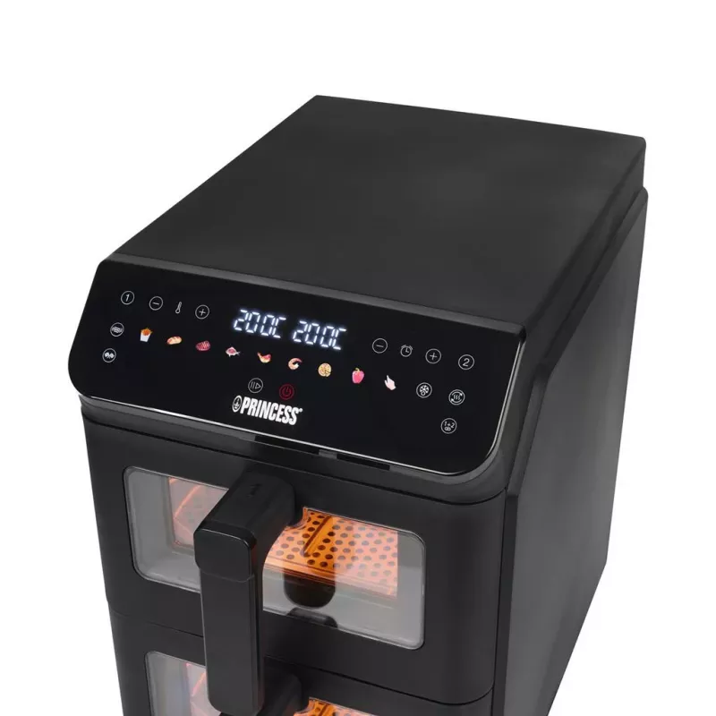 Princess Double Stack Airfryer | 182490 | Galia 3000 W | Talpa 11,2 L | Juoda