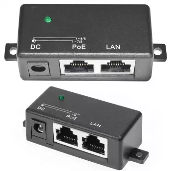 PoE injektorius Extralink 1 prievadas 100Mb/s RJ45