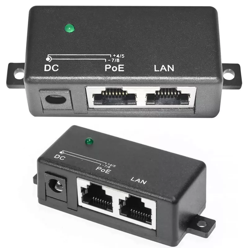 PoE injektorius Extralink 1 prievadas 100Mb/s RJ45