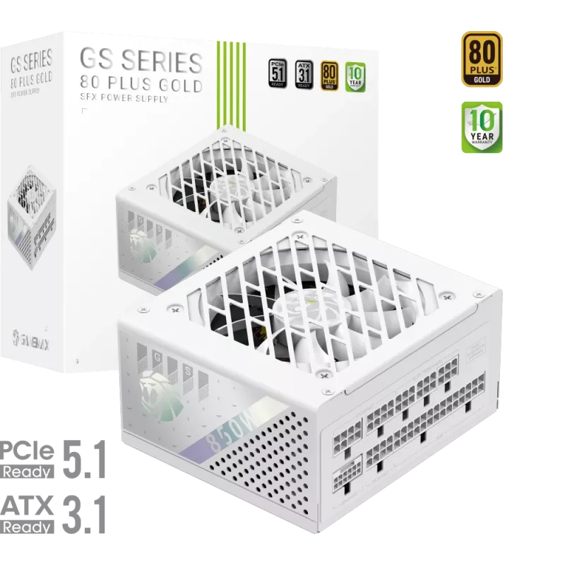 Gamemax maitinimo blokas, 80 PLUS, Gold | GS 850G WH | 850 W