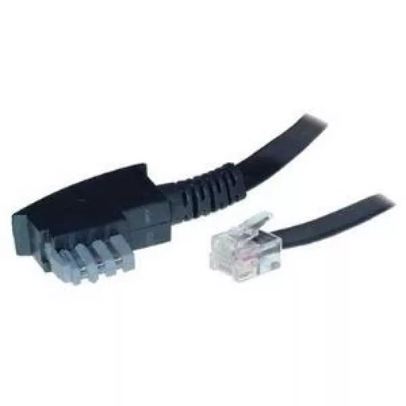 S/CONN 3m TAE-N - RJ12 juoda permatoma ShiverPeaks