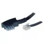 S/CONN 3m TAE-N - RJ12 juoda permatoma ShiverPeaks