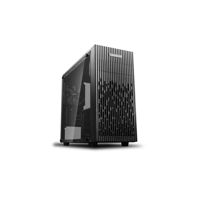 PC korpusas DeepCool Matrexx 30 Mini Tower — Micro ATX, grūdintas stiklas, 3x3,5 colio / 2x2,5 colio lizdai, GPU iki 25 cm