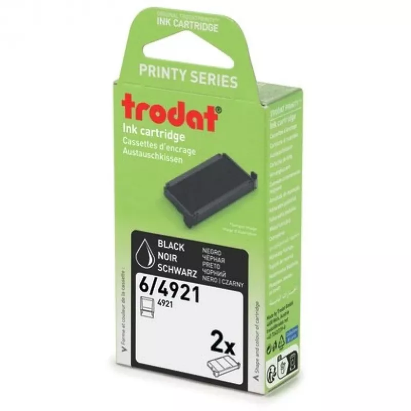 TRODAT CF2 KASETĖS SPAUSDINIMUI 6/4921 juoda BLIST (83307)